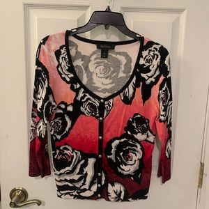 White House Black Market rose cardigan
